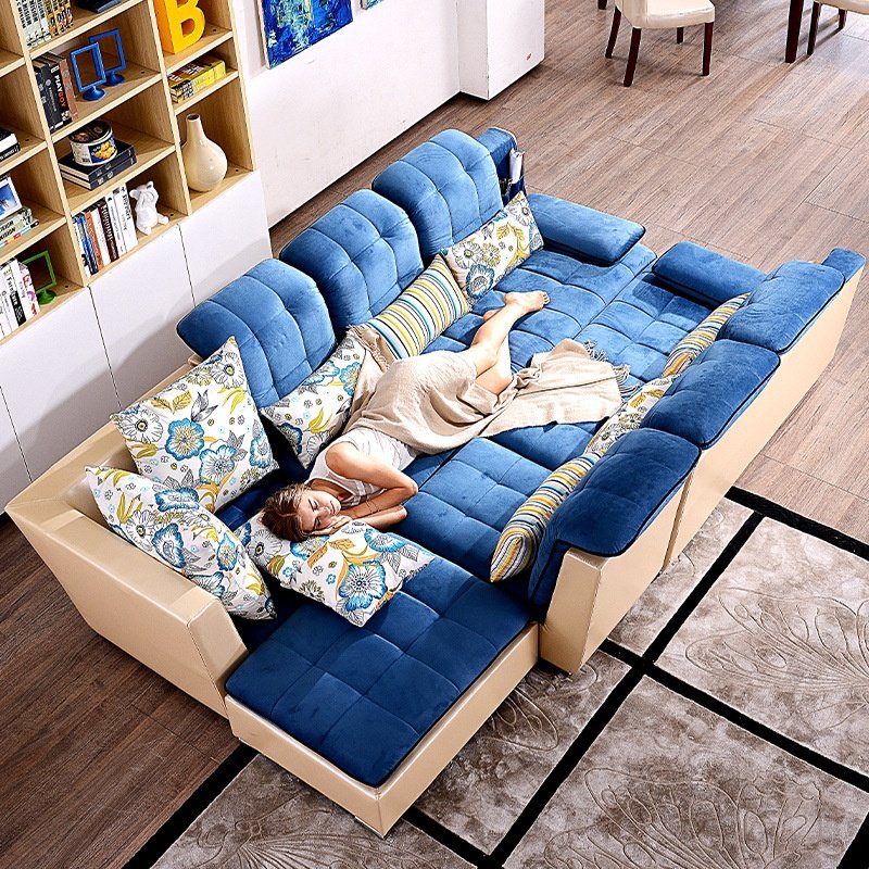 2021 high quality unique fabric leather large sectional home european couch living room sofa