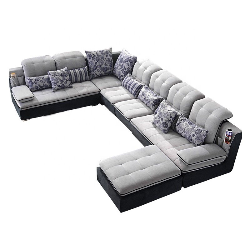 2021 high quality unique fabric leather large sectional home european couch living room sofa