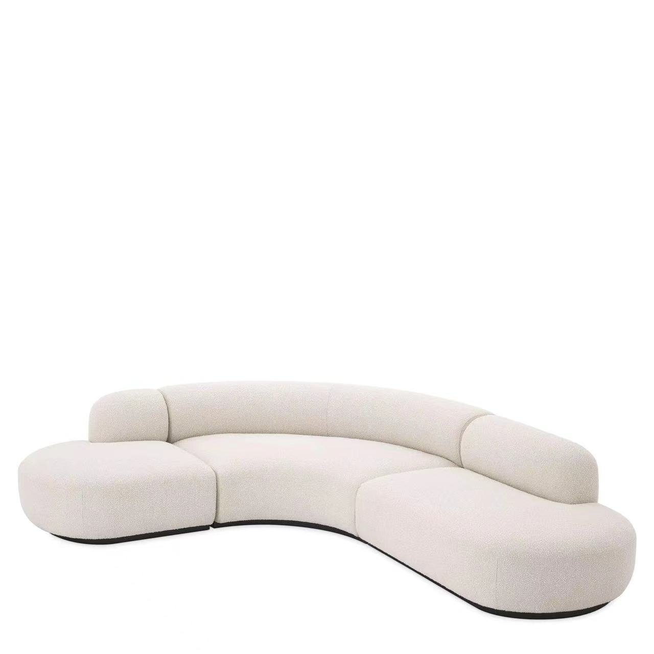 Modern Luxury Velvet Sofa Villa Fabric Art Double Sofa Living Room Design Customizable Sofa Furniture
