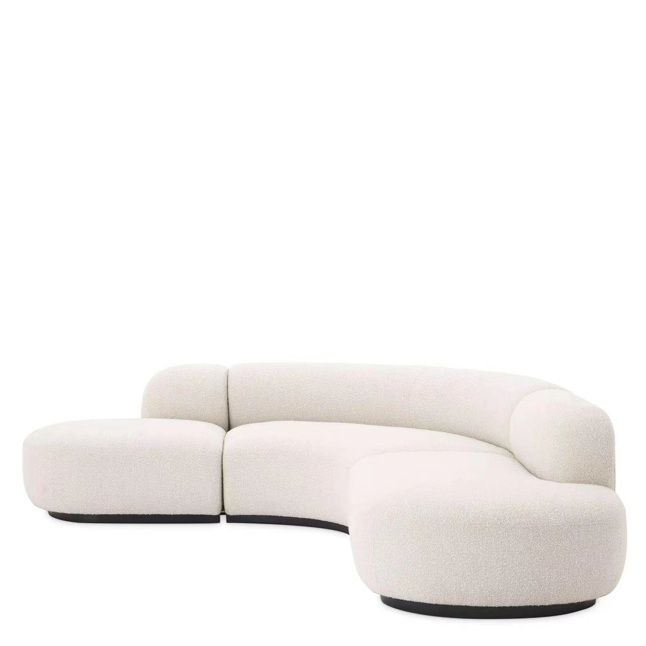 Modern Luxury Velvet Sofa Villa Fabric Art Double Sofa Living Room Design Customizable Sofa Furniture
