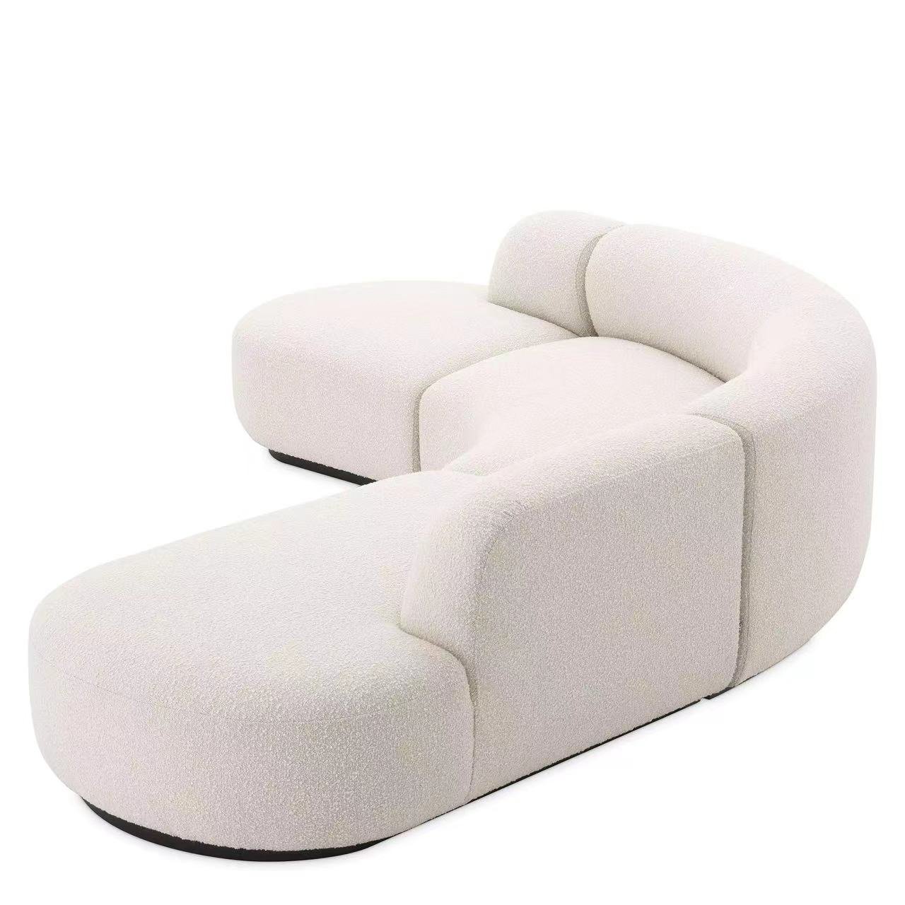 Modern Luxury Velvet Sofa Villa Fabric Art Double Sofa Living Room Design Customizable Sofa Furniture