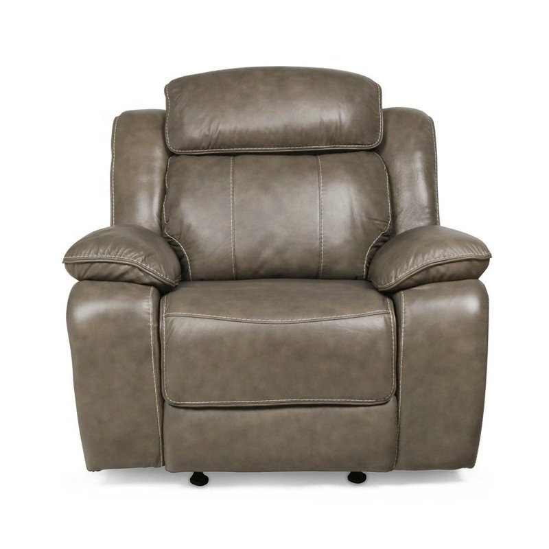 Modern germany living room furniture Top grain leather recliner sofa with console and draw table