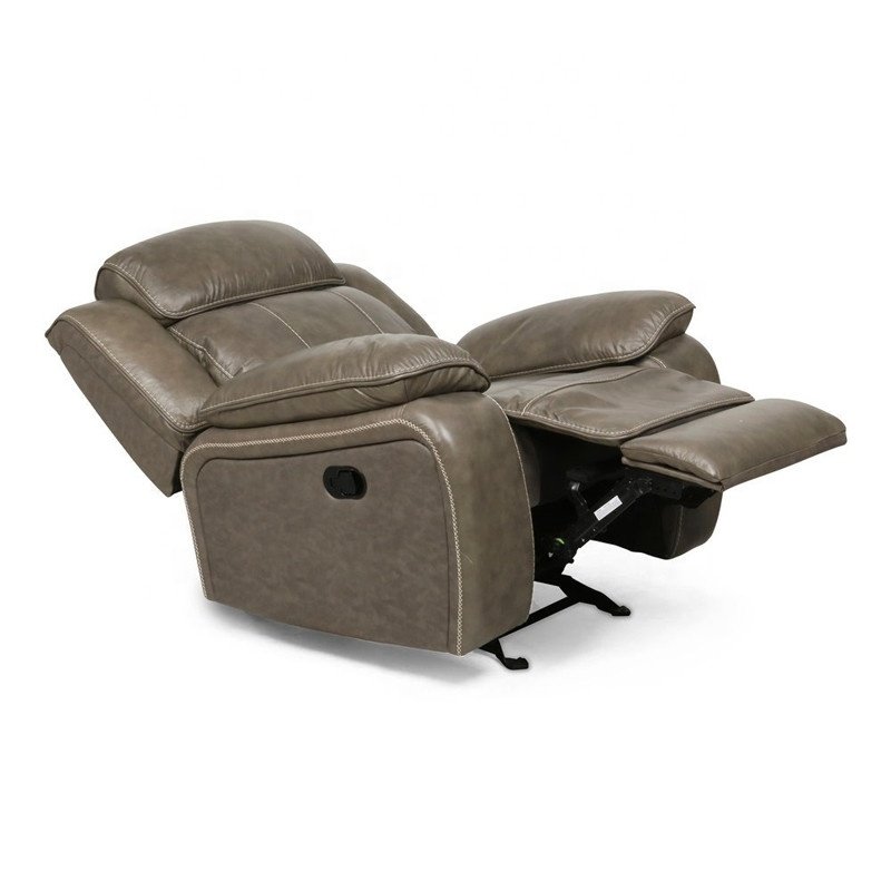 Modern germany living room furniture Top grain leather recliner sofa with console and draw table