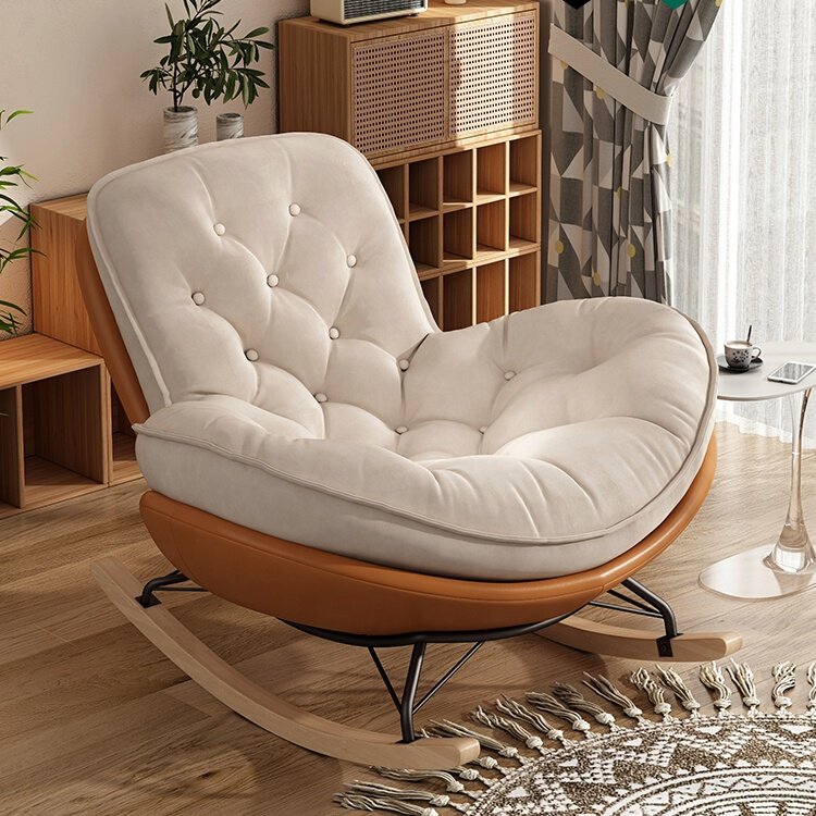 Luxury Sofas Rocking Leather Velvet Wood Nordic Office Hotel Chair Modern Home Couch Sectional Set Furniture Living Room Sofas