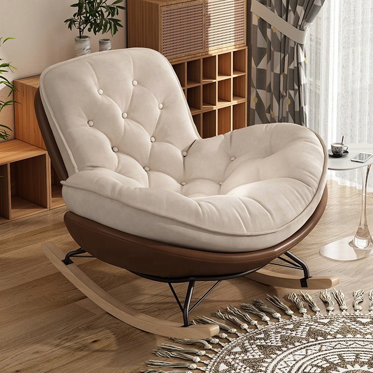 Luxury Sofas Rocking Leather Velvet Wood Nordic Office Hotel Chair Modern Home Couch Sectional Set Furniture Living Room Sofas