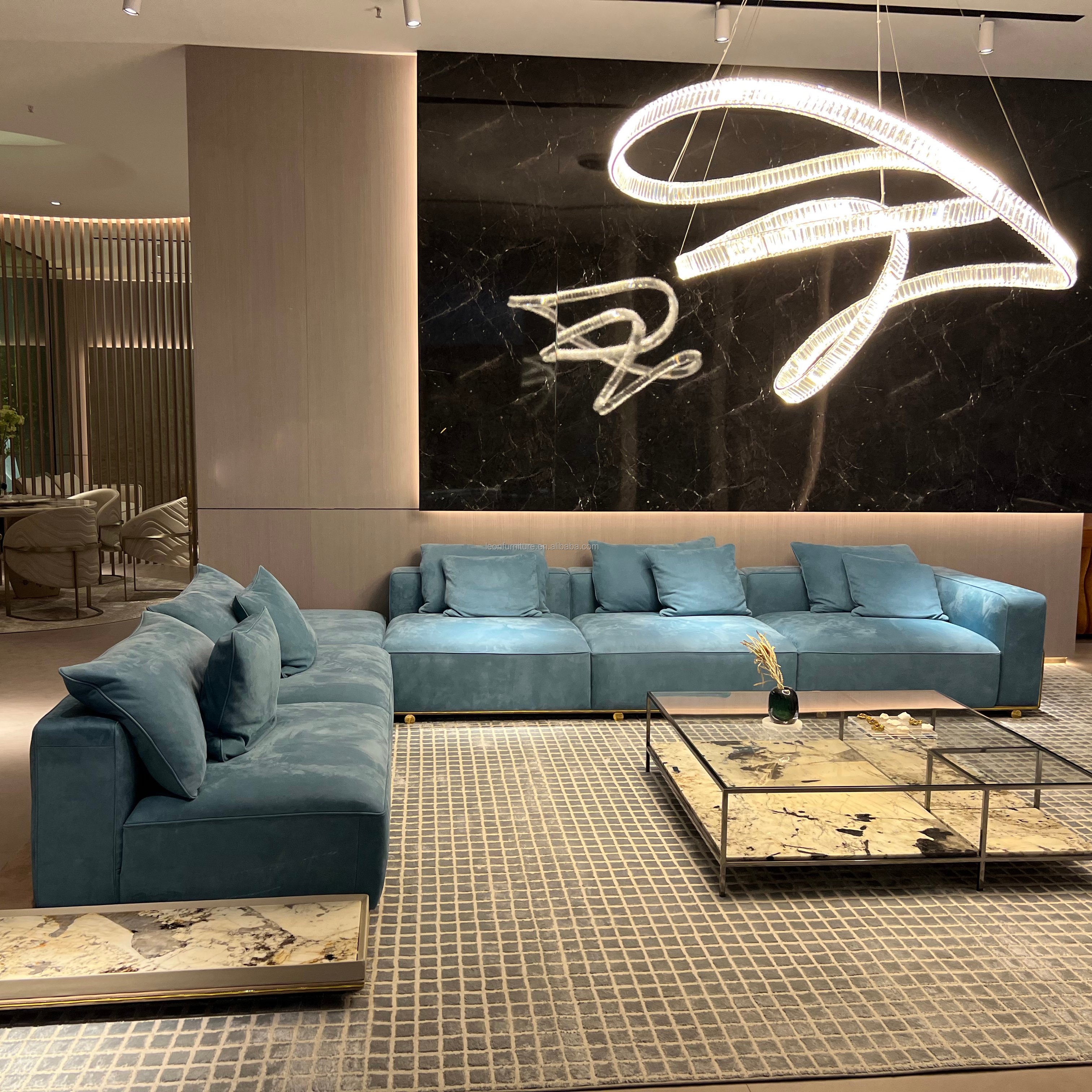 blue green velvet modular couch modern luxury living room fabric velvet sofa furniture living room sofas
