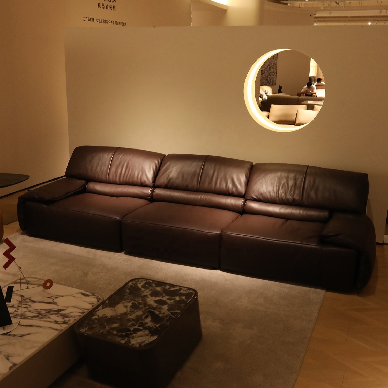 Foshan furniture Custom Made Home Couch Stylish Leather Sofa Design Luxurious 3 seat Fabric comfort sofa Lounge Living Room sofa