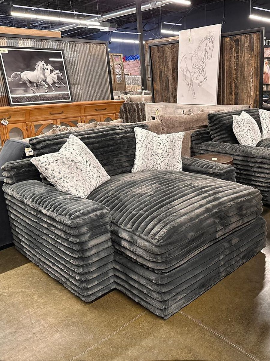 Single And Loveseat Living Room Hot Selling Thick Striped Corduroy Modular Sectional Sofa Couch Set