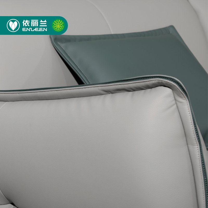 Italian-Style Light Luxury and Leisure Sofa 3 Seat Moran Water-Based Latex Leather Down Filled Living Room Sofa Bed