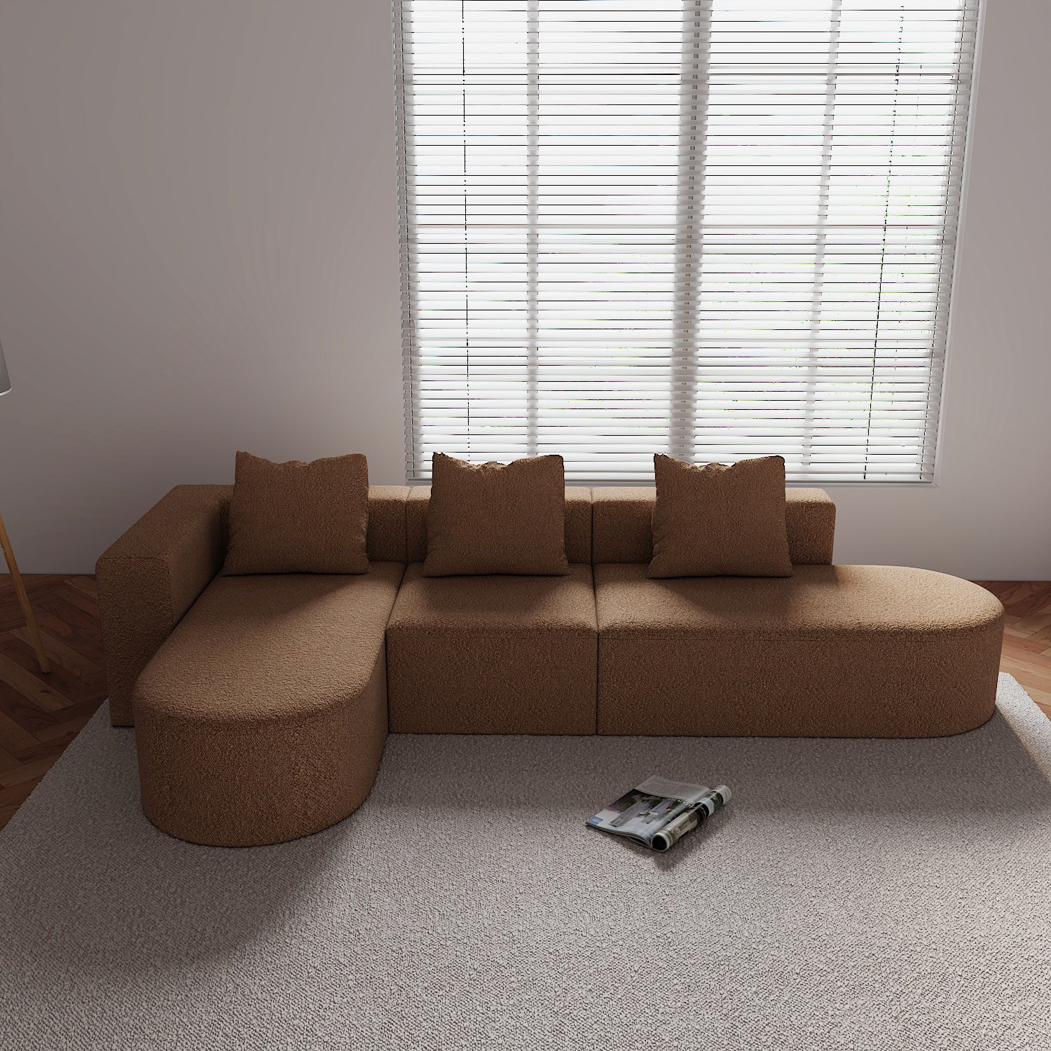 Welcome Customization Compressed Sofa L shape Living Room Sofa with 3 Seats New Design Free Stitching Modular Sofa Bed