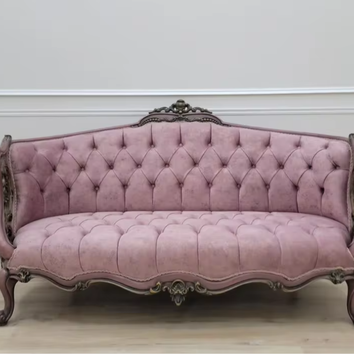 Superior Premium Quality Hand Carved Solid Wooden Traditional Design Antique Sofa Furniture Indian Wooden Living Room Sofa
