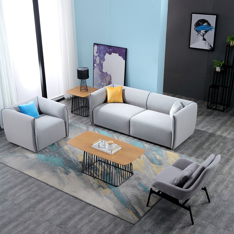 Luxury Home Living Room White Furniture Leather Sofa Set For Hotel