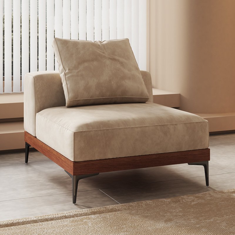 YOUTAI Hot Sale Light Luxury Log Wind Solid Wood Sofa Fabric Villa Designer Simple Combination Living Room Sofas Set Furniture