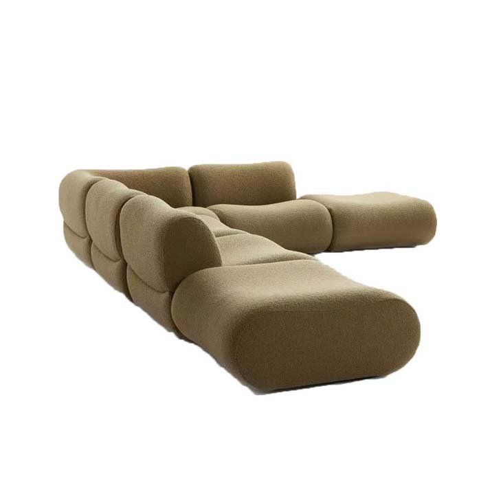 Hot selling cheap modern living room furniture combination sofa modular vacuum packaging compressed floor sofa set