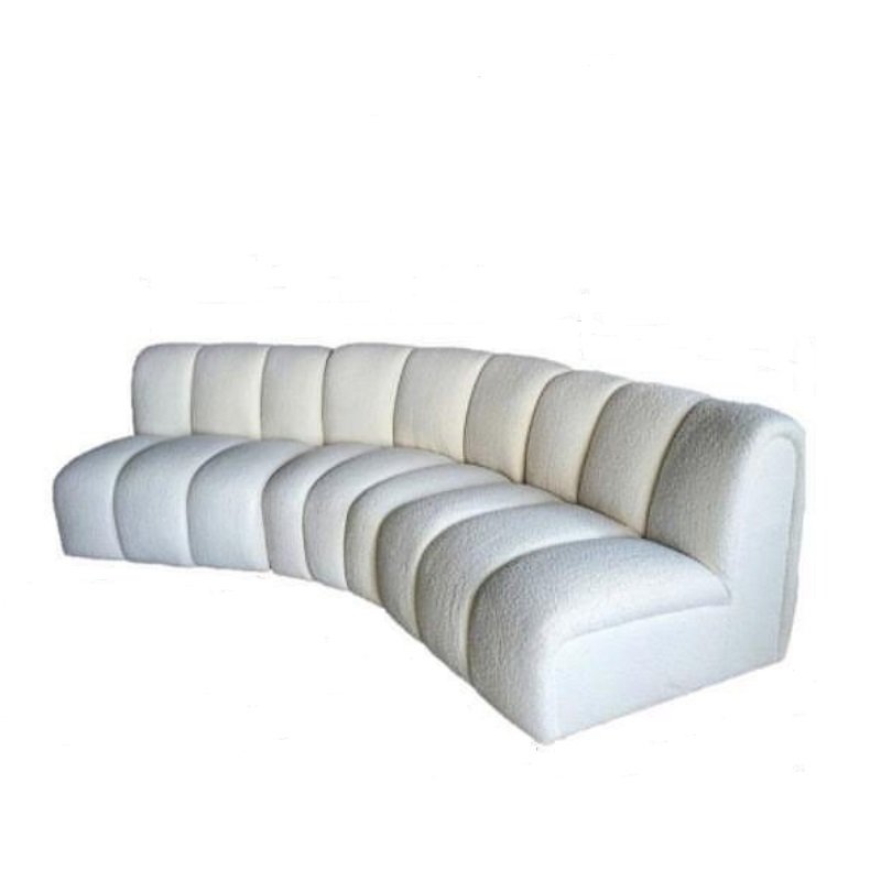 Hotel designer living room free combination MODULAR CHANNEL SOFA IN lamb fabric