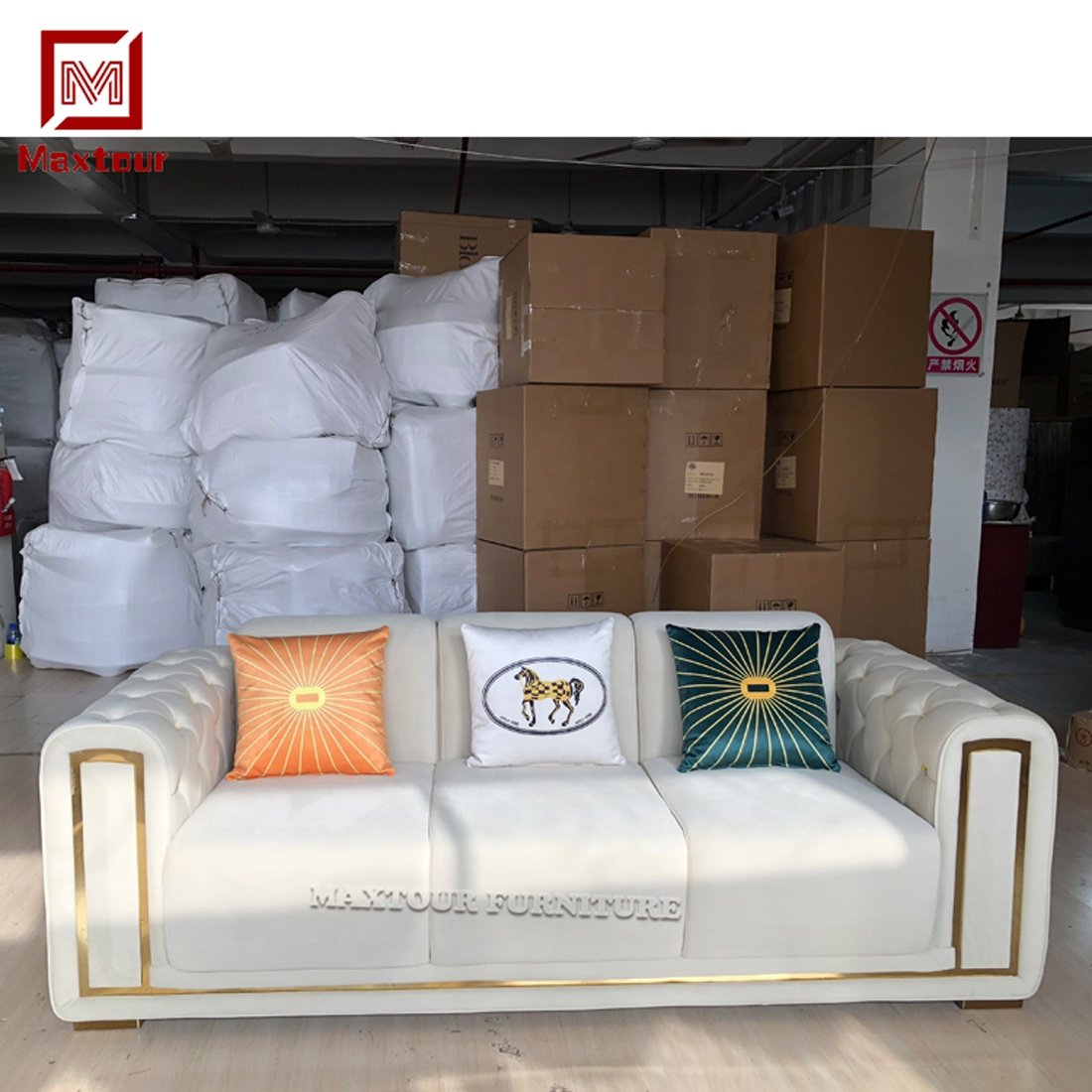 Italian Luxury Chesterfield Sectional Velvet Sofa Modern Home Sofa for Living Room & Bedrooms with Sponge Filling