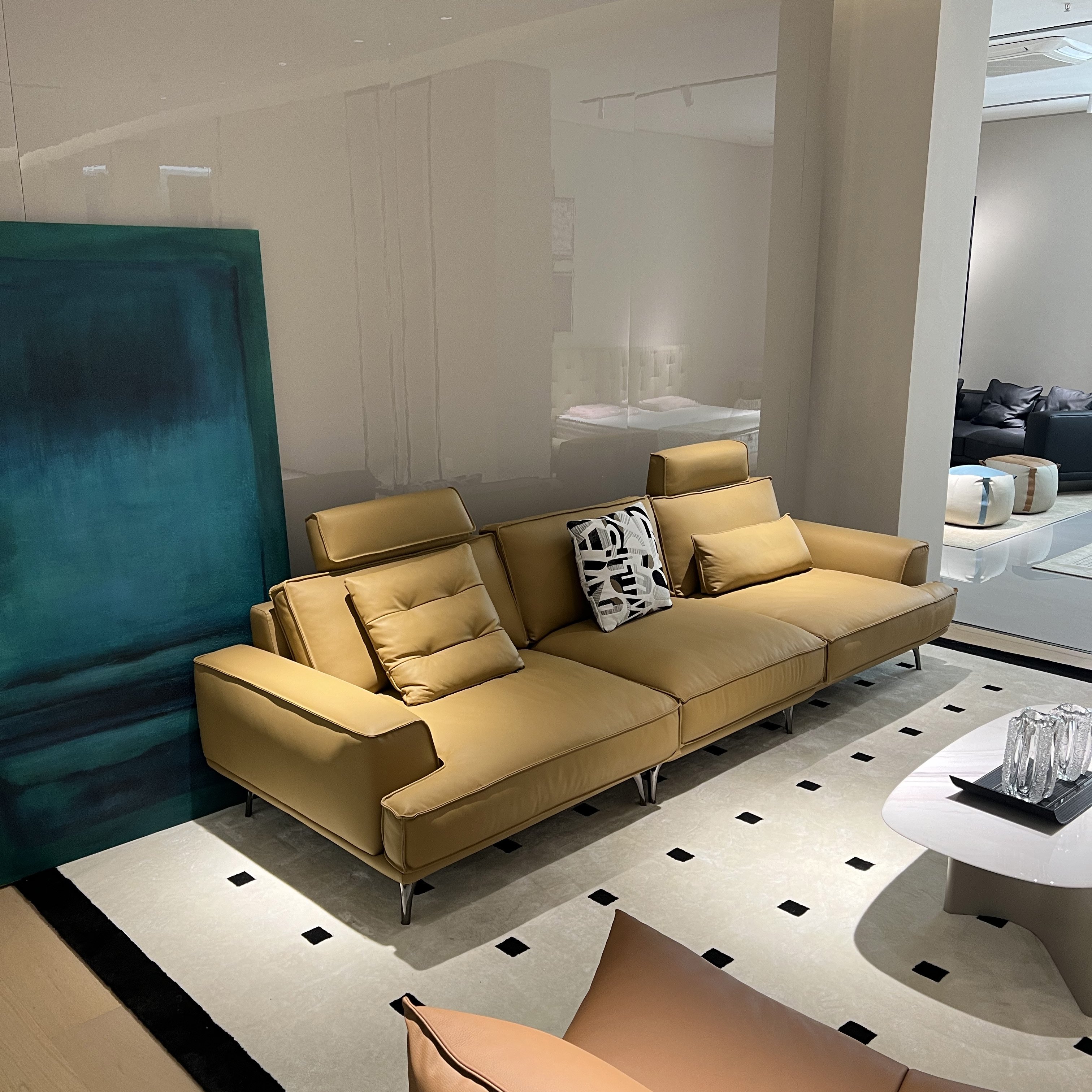 2024 New Nordic Designer Leather Couch Set Living Room Sofa Italian Premium Recliner Sofas for Home Hotel Villa Indoor