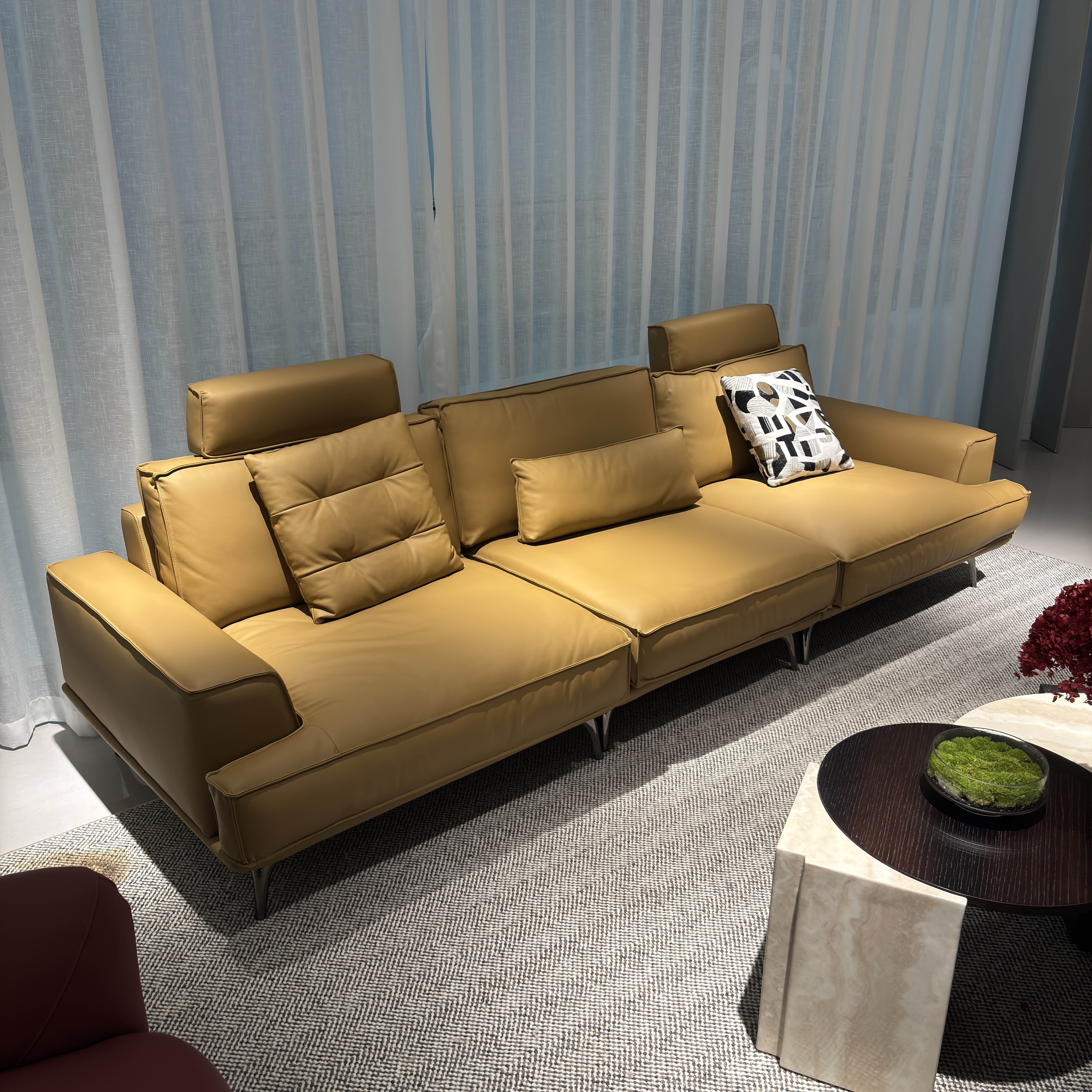 2024 New Nordic Designer Leather Couch Set Living Room Sofa Italian Premium Recliner Sofas for Home Hotel Villa Indoor