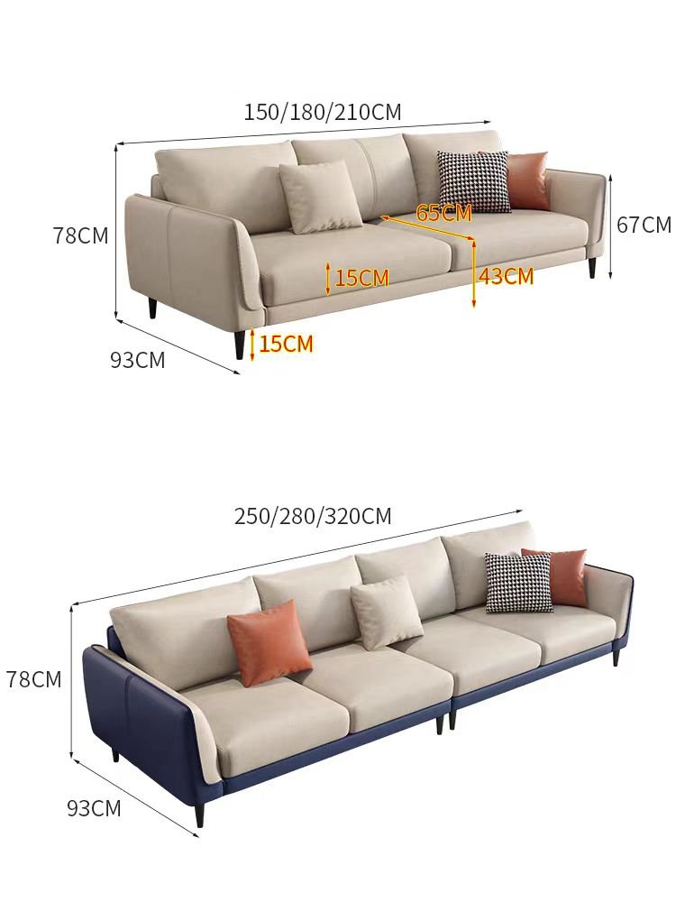 Light luxury minimal velvet wash technology cloth small household cloth sofa Nordic leather art living room apartment sofa set