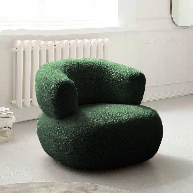 Minimalist Modern Lamb Velvet Sofa White Lazy Single Chair Casual Luxury Living Room Sofa