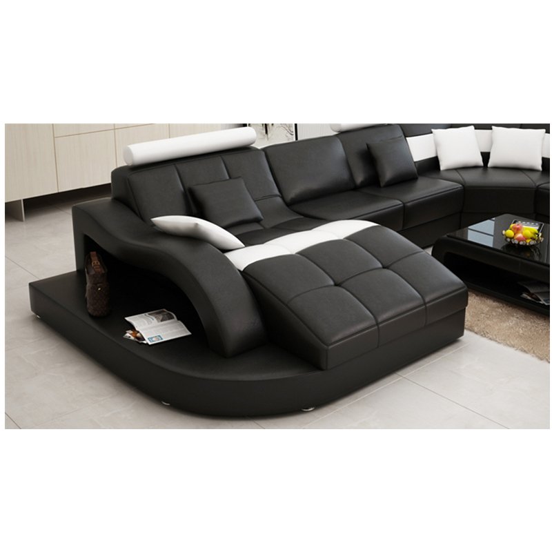 Living Room Sofa Hot Sell New Design U Shape Sofa genuine leather Corner Sofa