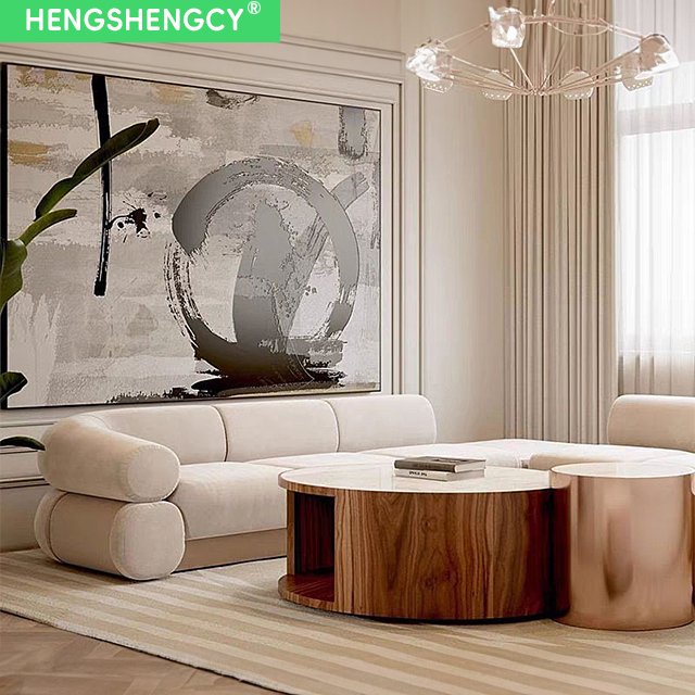 Modern simple design sofa set green velvet leather Italian casual living room sofa