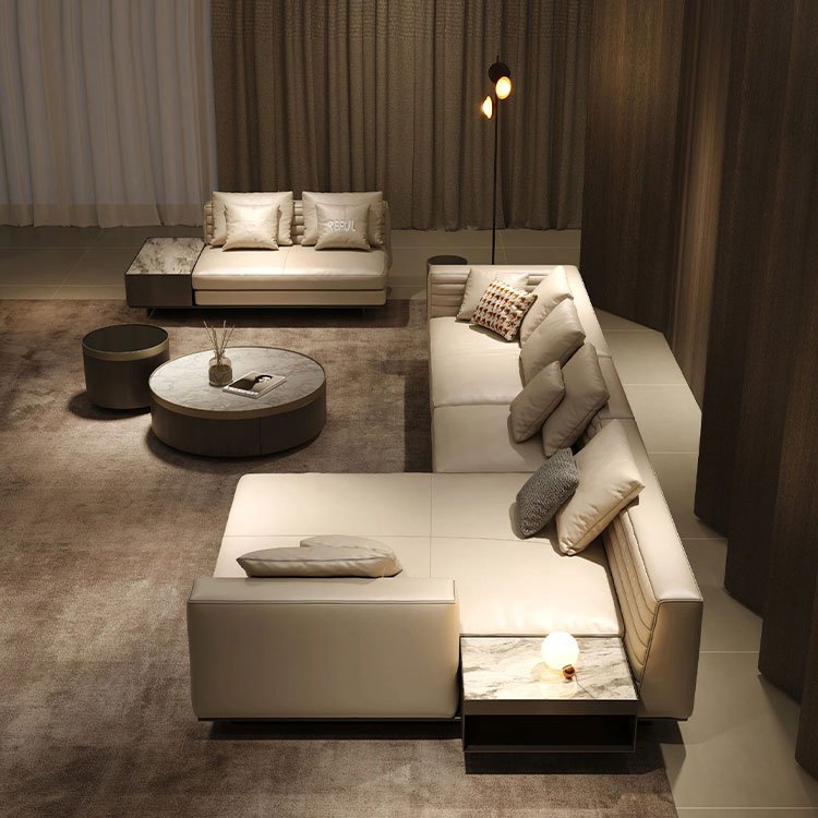 high quality sectional leather sofas for home furniture luxury modular living room modern sofa set