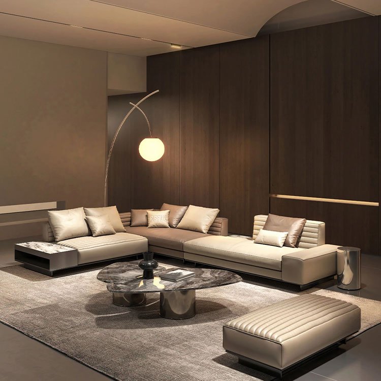 high quality sectional leather sofas for home furniture luxury modular living room modern sofa set