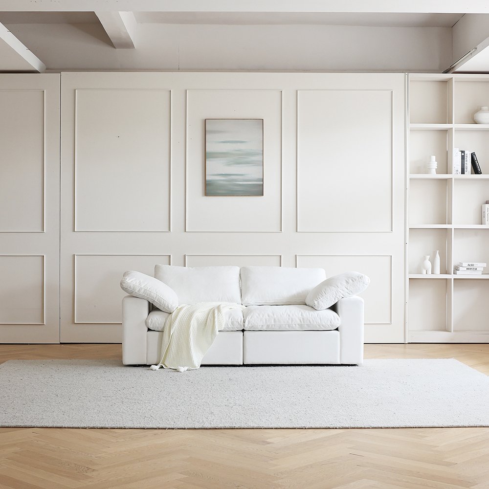 Modern ultra soft down sofa set washable linen fabric sofa Nordic European sofa furniture set