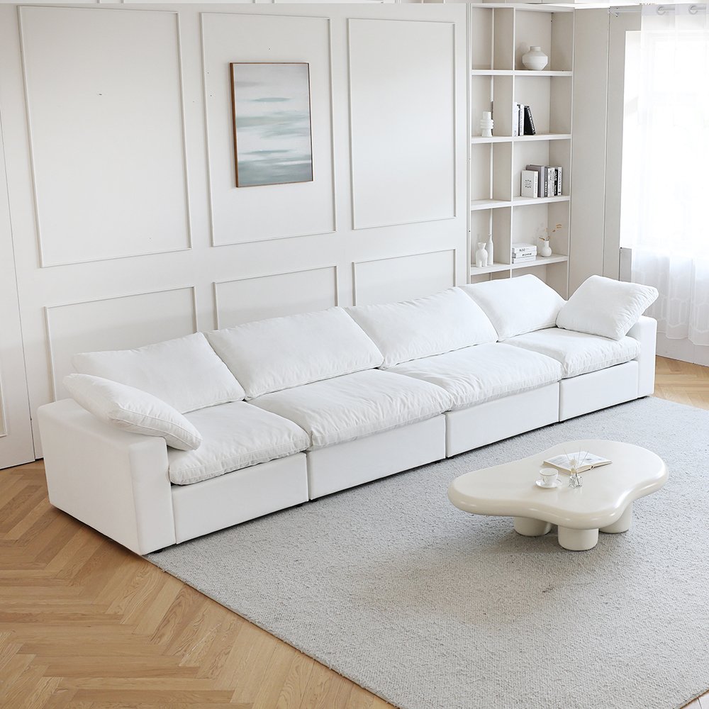 Modern ultra soft down sofa set washable linen fabric sofa Nordic European sofa furniture set