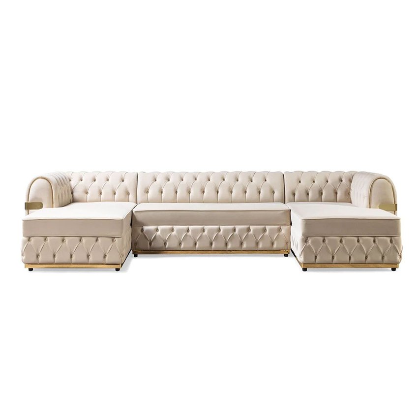 High Quality U Shaped Nordic Modern Living Corner Modular Sectional Couch Living Room Sofas for Home Luxury