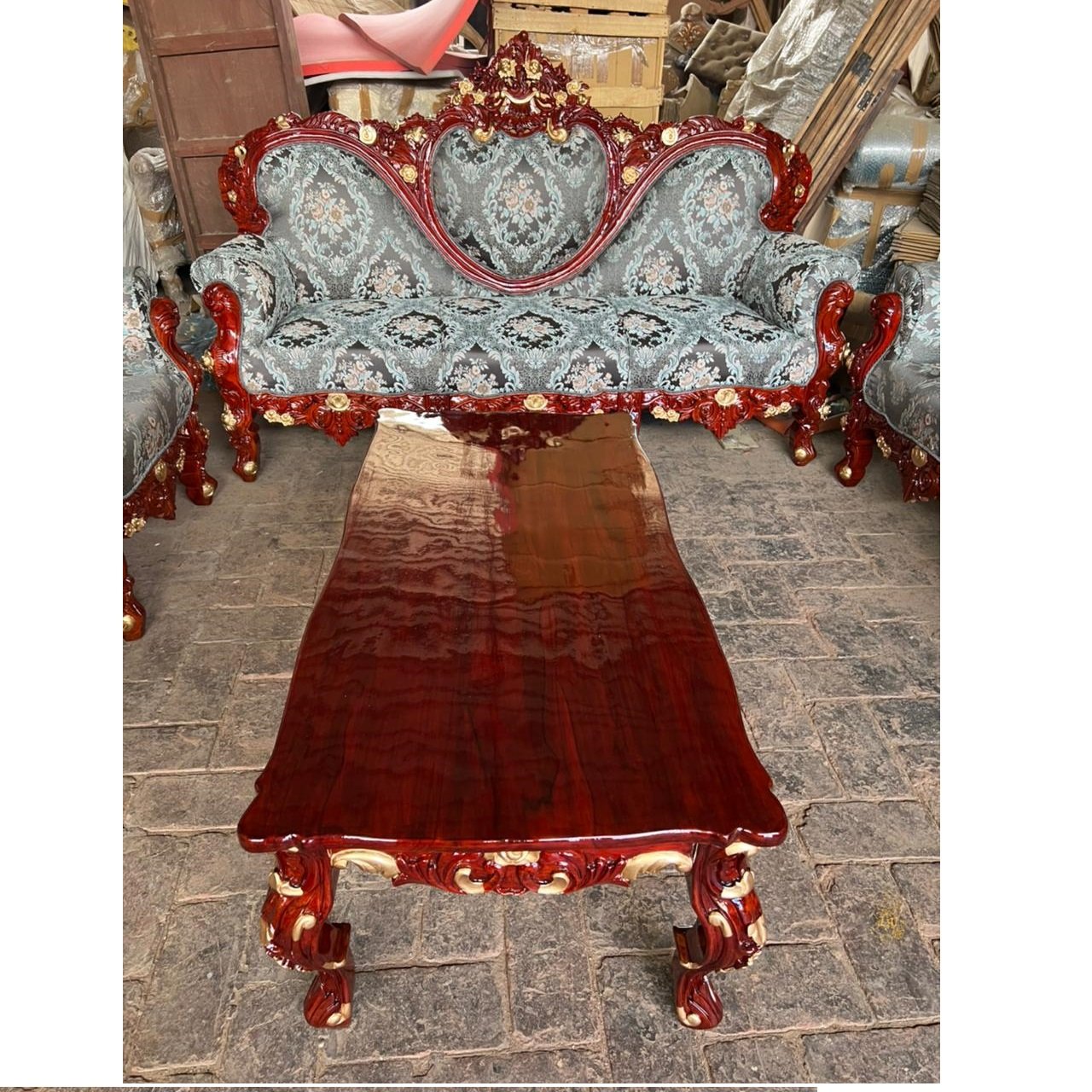 French Luxury Genuine Leather Sofa Couch Set Turkish Royal Hand Carved Wooden Sofas Living Room Furniture by indian exporter