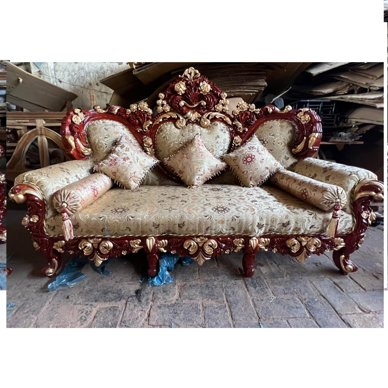 French Luxury Genuine Leather Sofa Couch Set Turkish Royal Hand Carved Wooden Sofas Living Room Furniture by indian exporter