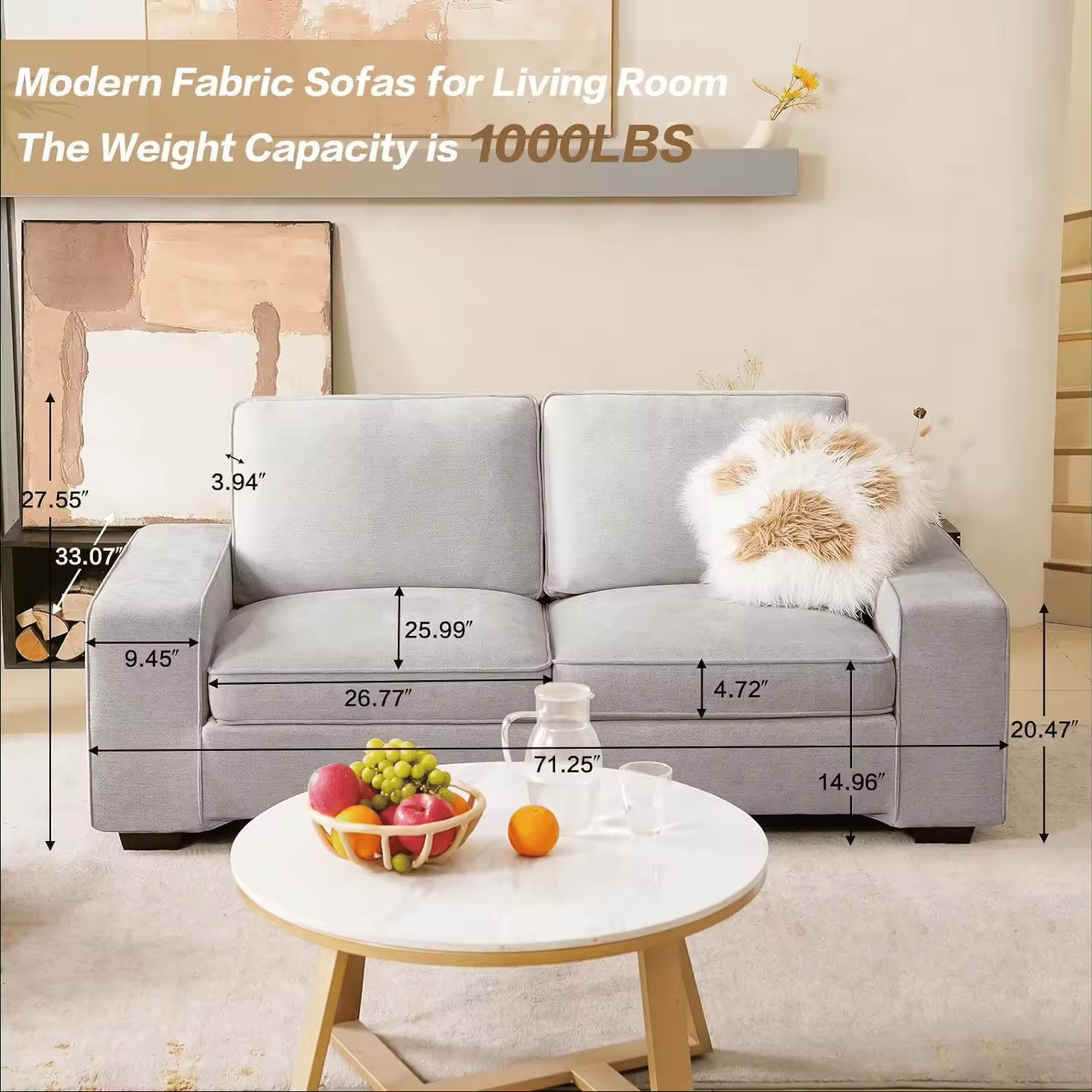 Sans Wholesale Corner Sofa Set Fabric Modular Sectional Sofa Loveseat For Living Room