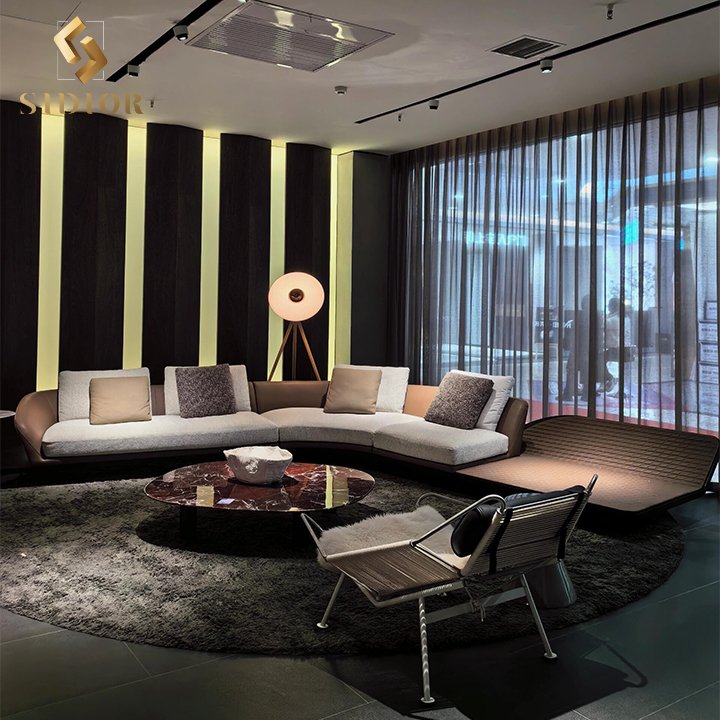 italian modern leather velvet recliner corner couch living room sofas for home luxury