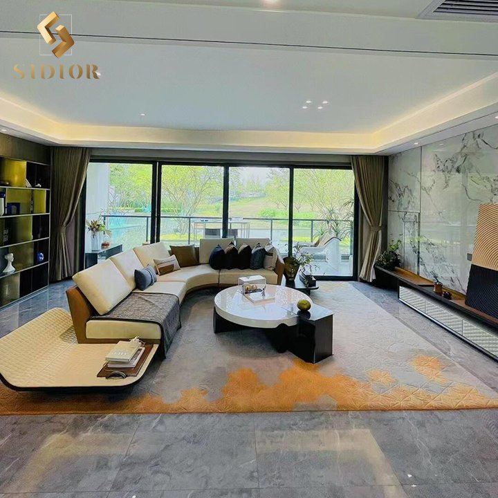 italian modern leather velvet recliner corner couch living room sofas for home luxury