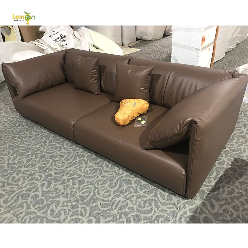 Hot selling modern design living room furniture fabric leather sofas