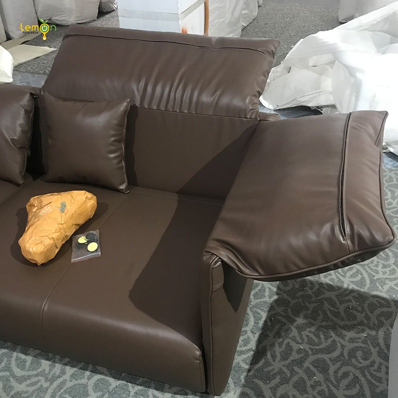 Hot selling modern design living room furniture fabric leather sofas