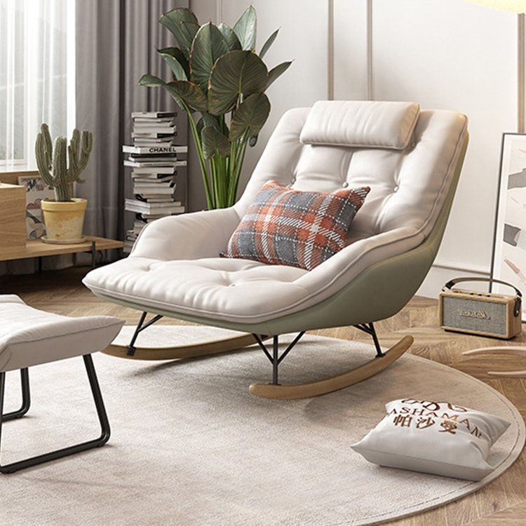 Hot sale single recliner sofa chairs Hi-Tech fabric rocking sofa chair nordic modern living room rocking chair