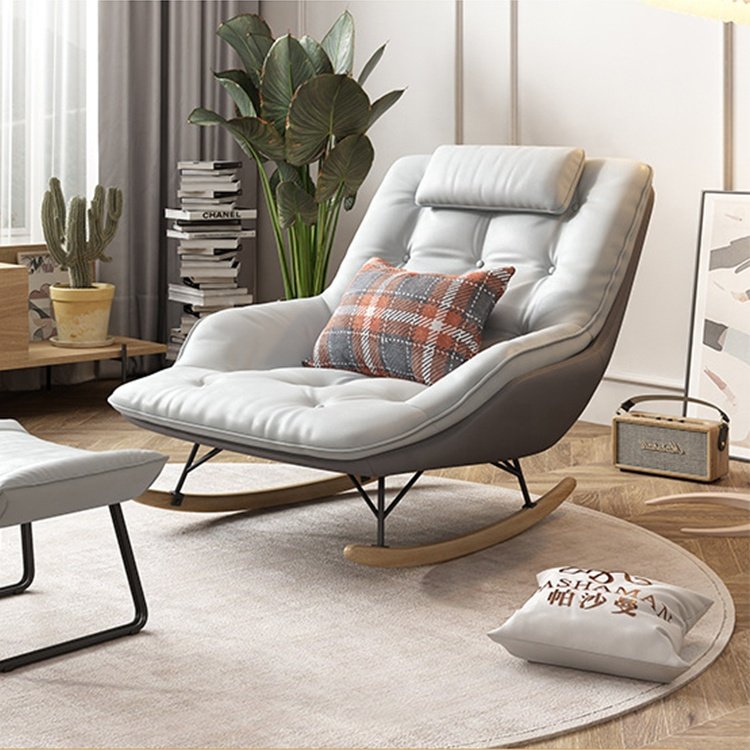 Hot sale single recliner sofa chairs Hi-Tech fabric rocking sofa chair nordic modern living room rocking chair