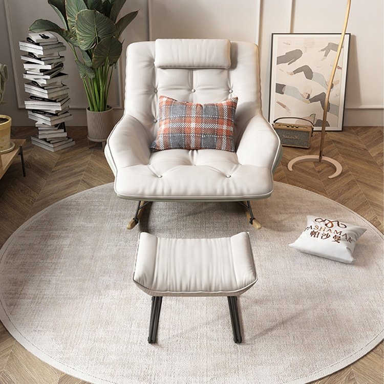 Hot sale single recliner sofa chairs Hi-Tech fabric rocking sofa chair nordic modern living room rocking chair