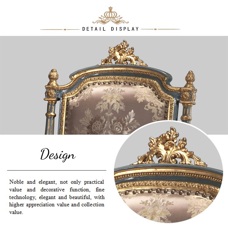 Yips LD-1604-1392 European Series Resin Carving Handpainted Floral Pattern Livingroom Classical Single Seater Sofa