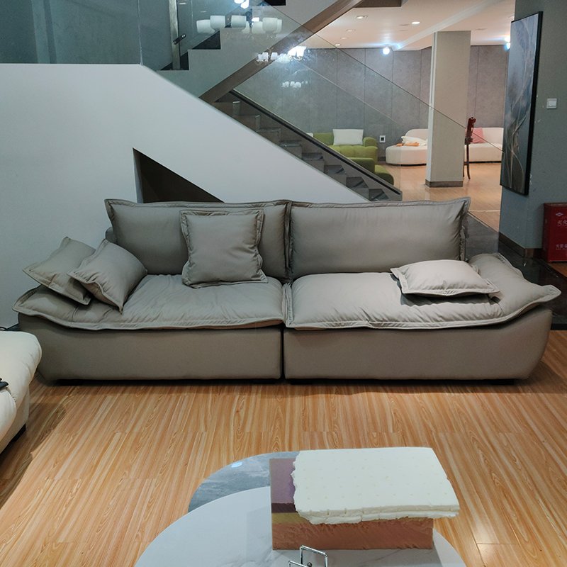 New Design High Quality Sample Luxury Simple Light Luxury Style Home Furniture Sailboat Leathaer Fabric Sofa Living Room Sof