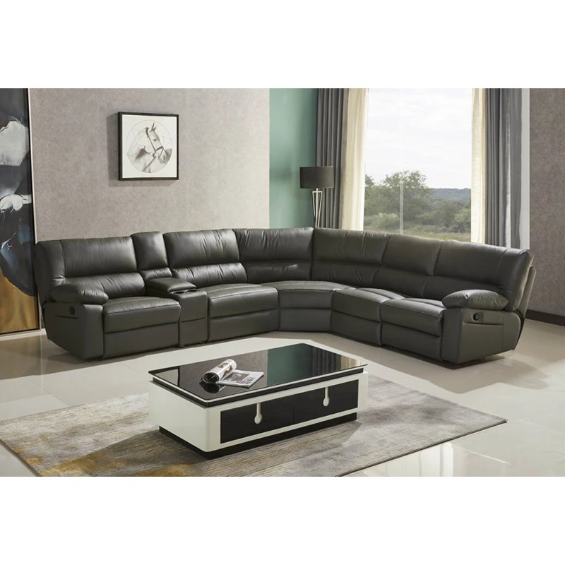 Wholesale Customized Luxury Furniture Italian Leather Sectional Couch Sofa Set