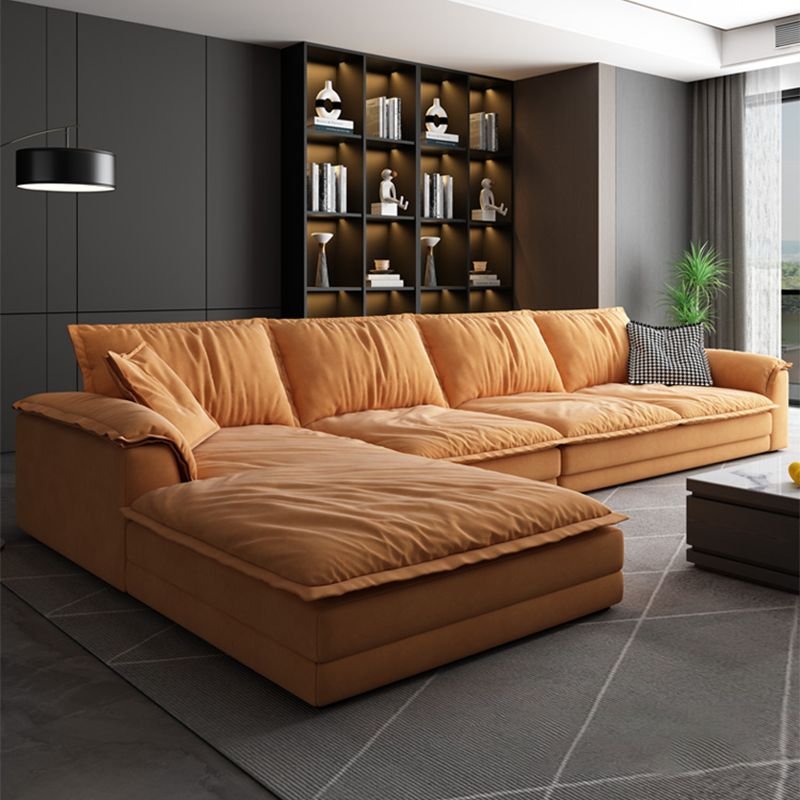 Comfy Modern L Shape Sectional Sofa with Pillows Deep Seat Extra Large Couches Over Size Corner Sofa Living Room Sofas