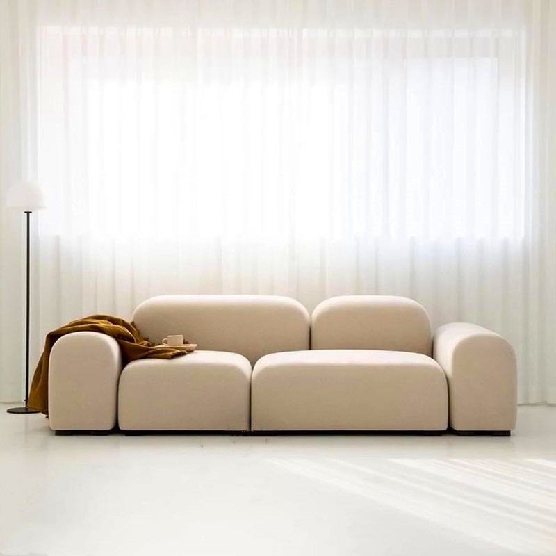 New Design Nordic Luxury 3 Seater Modular Sofa Muse Burnt Orange Velvet Living Room Sofa Corner Bubble Modular Sectional Couch