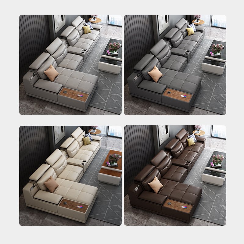 leather sofa luxury couches 7 seater sofa set sectional corner modular Modern Living Room sofa L shape couch