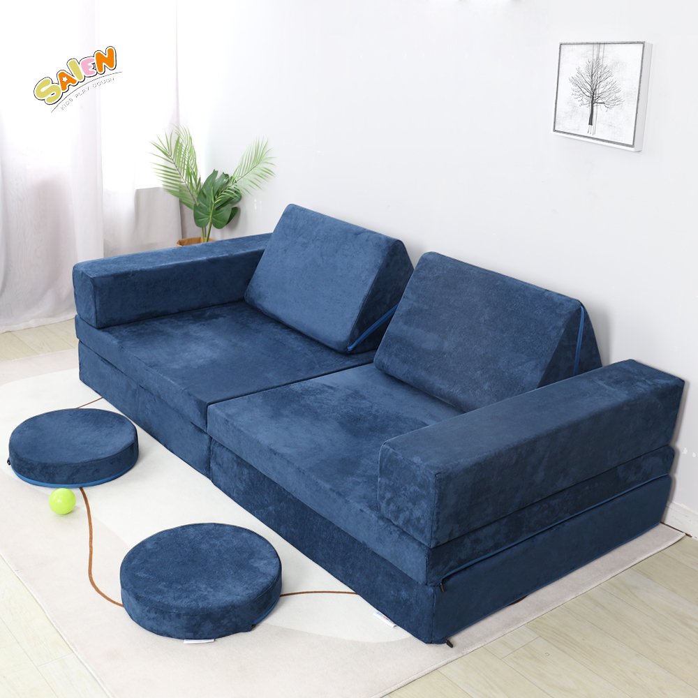 Industrial Children Best Gift Darker Blue Velvet Cover Livingroom Couch Sofa Bed Cover Stretch Set Living Room Furniture Sofa
