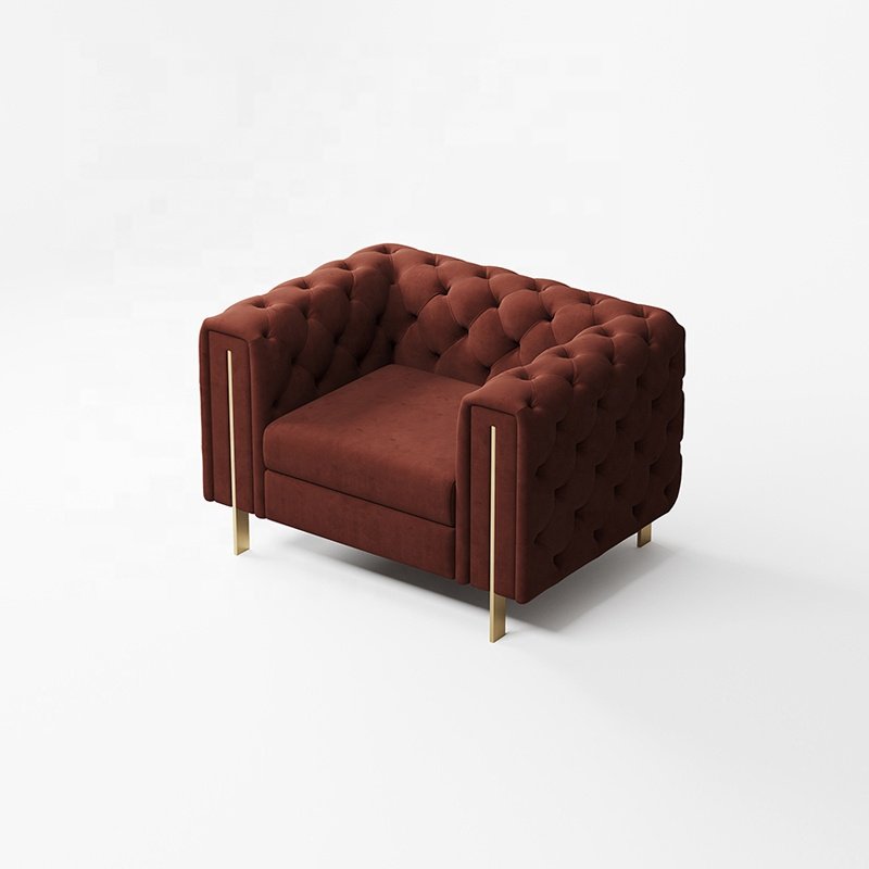 Luxury modern tufted velvet fabrics 1 2 3 seater lounge sofas living room home furniture sofa set designer