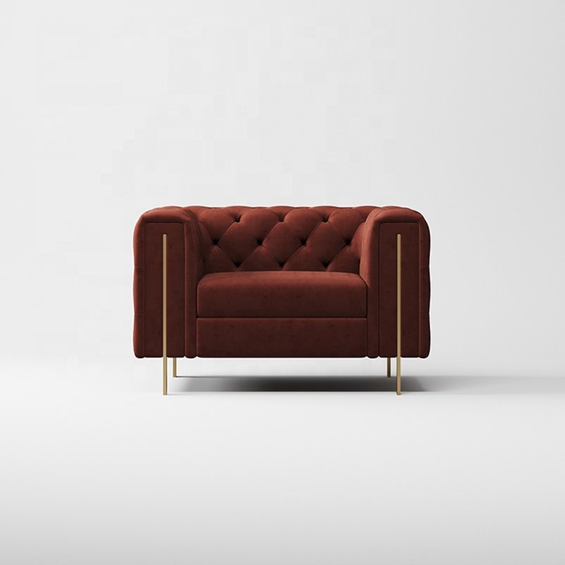 Luxury modern tufted velvet fabrics 1 2 3 seater lounge sofas living room home furniture sofa set designer